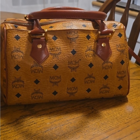 MCM cognac Crossbody Bag with Gold Accents - Picture 2 of 15